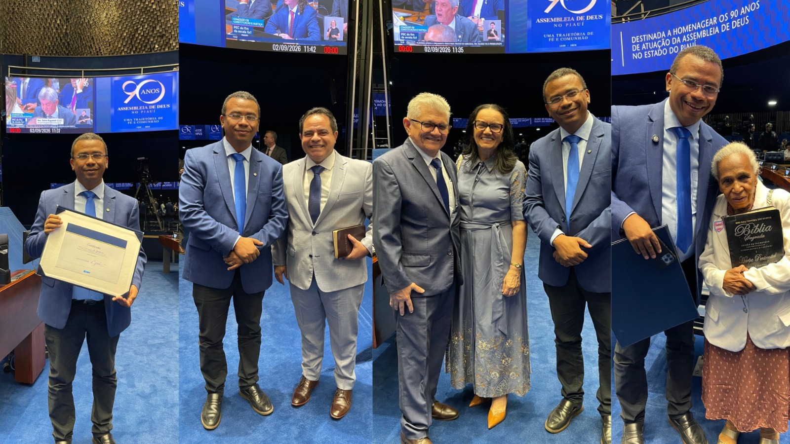 Senado Federal homenageia os 90 anos da Assembleia de Deus no Piau� em sess�o especial